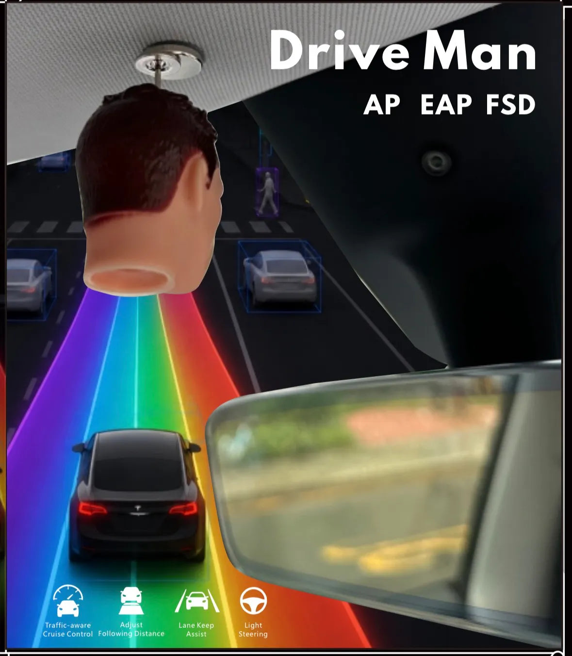 ⚡ Flash Deal: $19.99 🔥Easy to install FSD Do-Not-Disturb Modification Solution, Perfect Modified Figurine, Fits Model 3 / Model Y /Model S/Model X/Cybertruck, Free Shipping