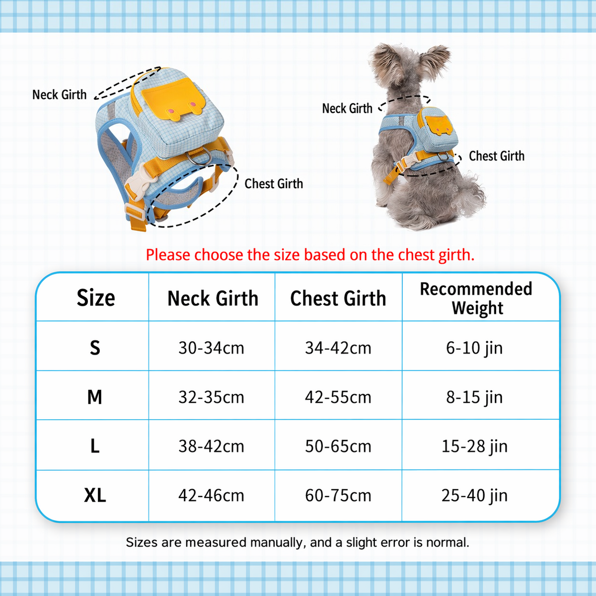 Dog Backpack Harness Set