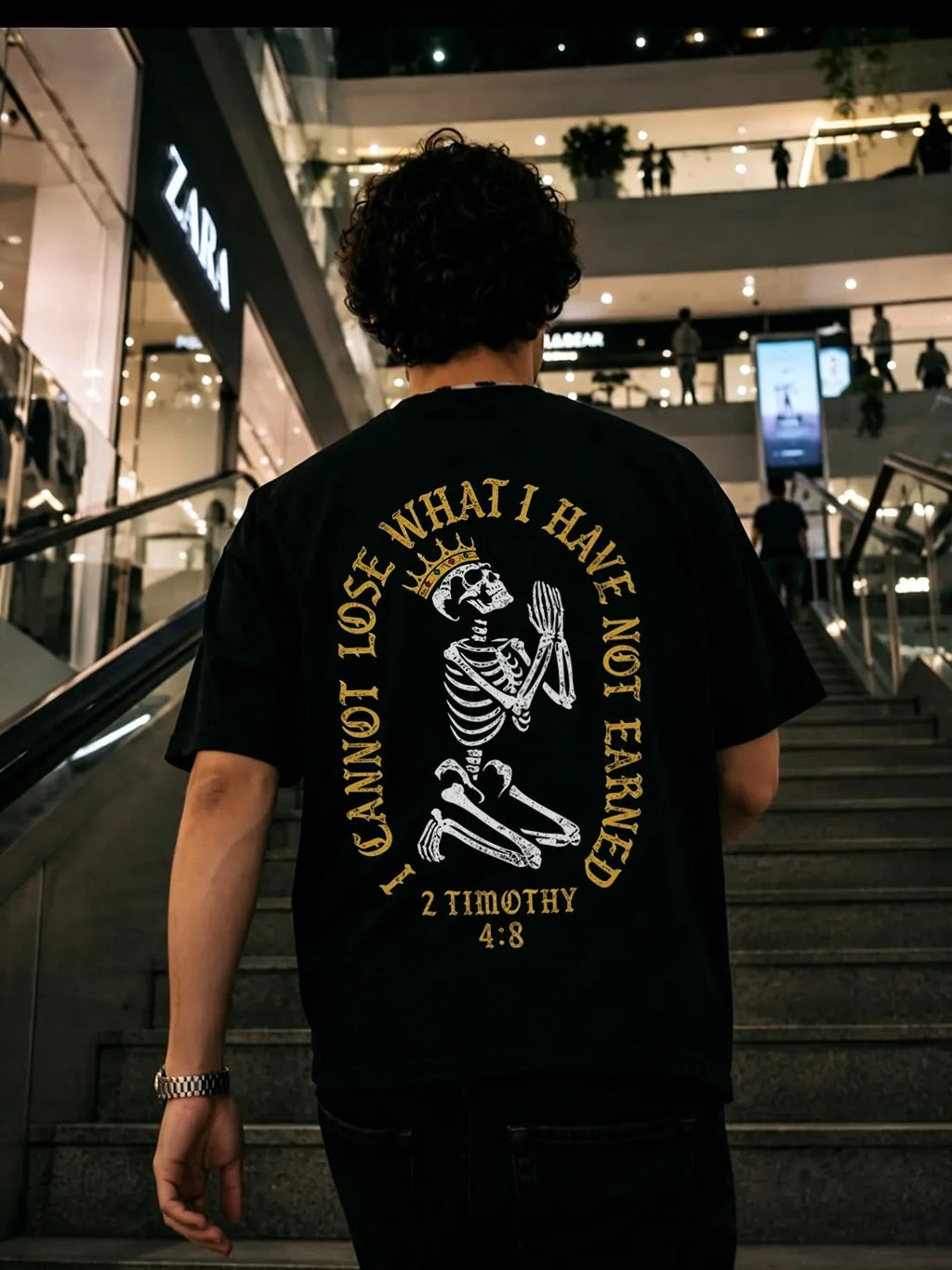 I Cannot Lose What I Have Not Earned Printed Men's T-shirt