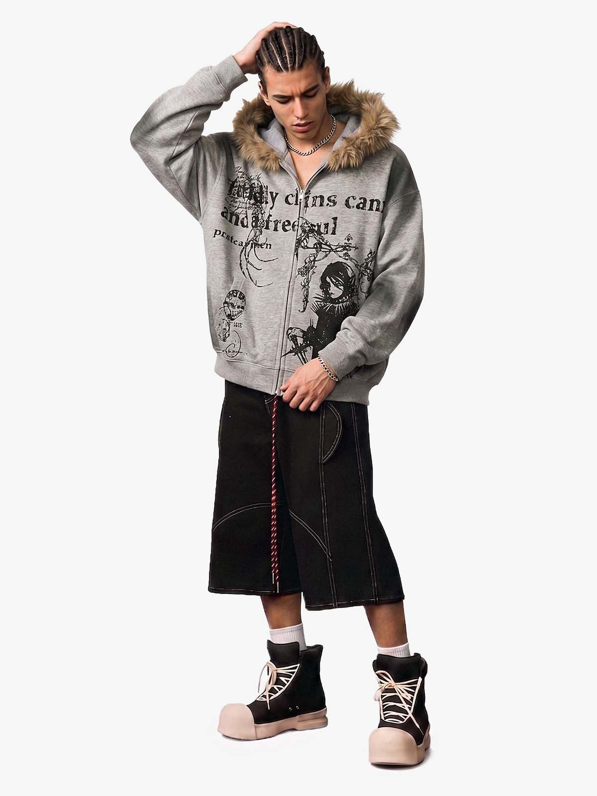 Supermade × Mortemartt Graphic Hooded Jacket- 2279
