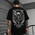 War Arose In Heaven,Satan Was Thrown Down And Defeated Printed Men's T-shirt