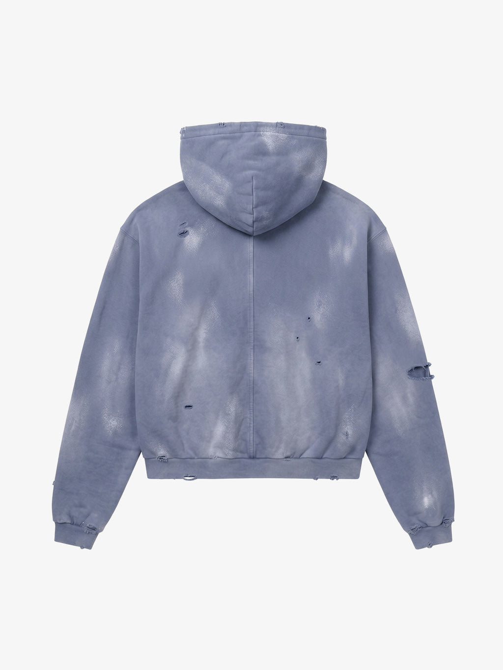 Rhinestone Graphic Garment-Washed Hoodie