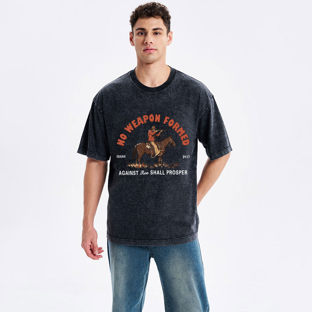 No Weapon Formed Christian Washed T-Shirt
