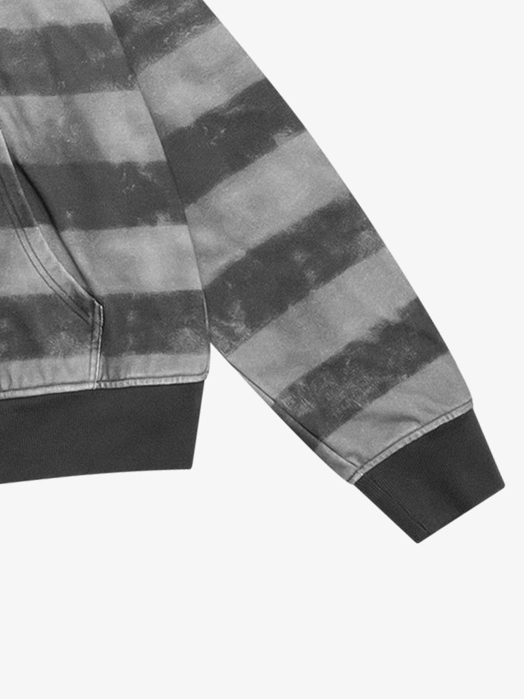 Distressed Star Stripe Graphic Zip-Up Hoodie
