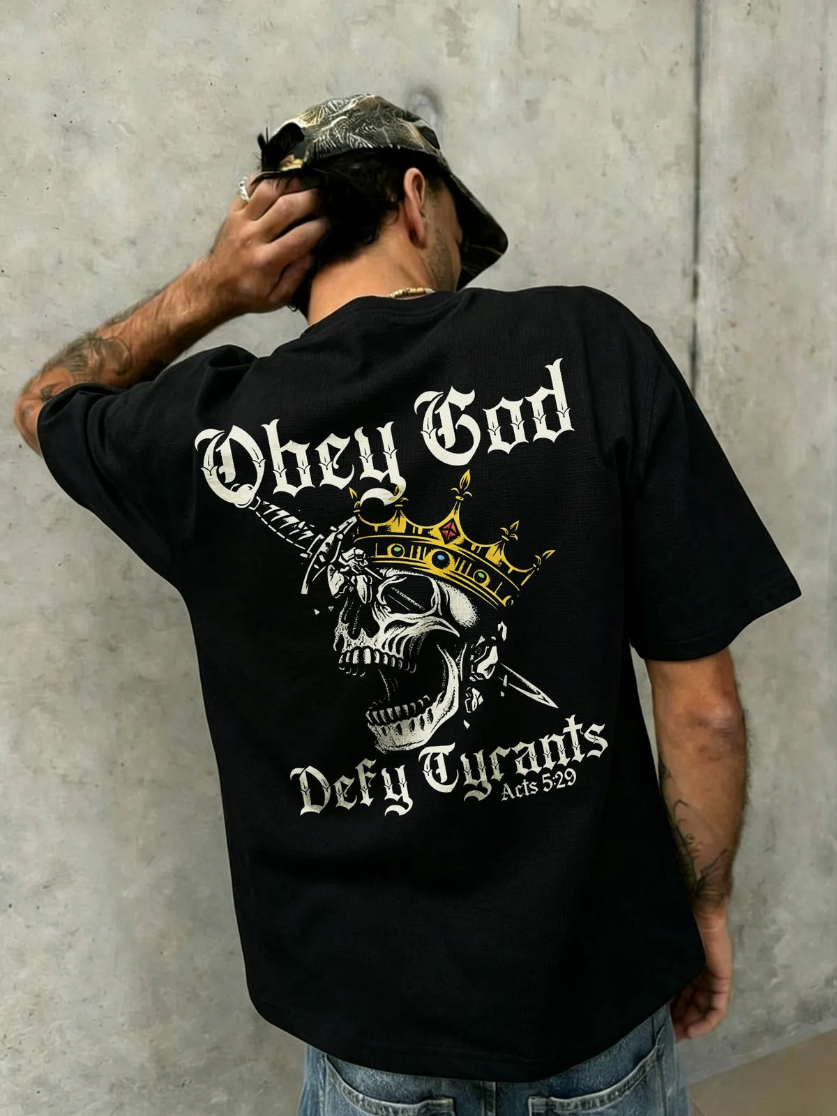 Obey God Defy Tyrants Printed Men's T-shirt
