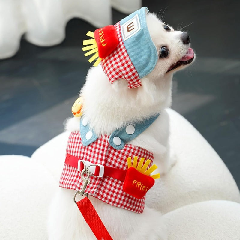 3-in-1 Pet Harness Set with Sun Hat & Leash