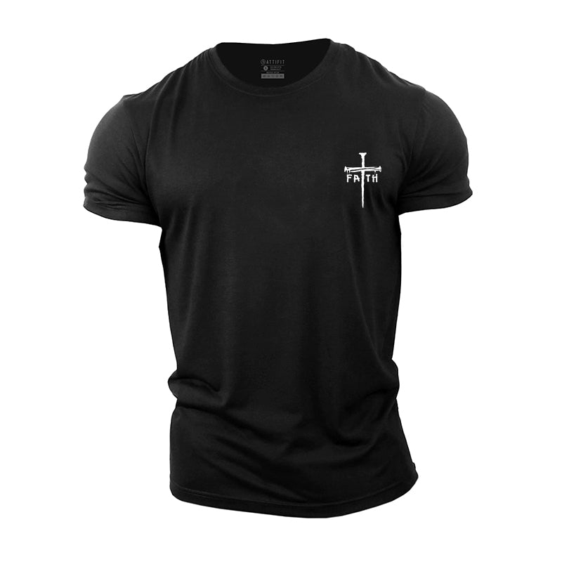 Mini Faith Cross Cotton T-Shirt