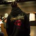 Jesus Golden Crown Of Thorns Printed Pattern Hoodie