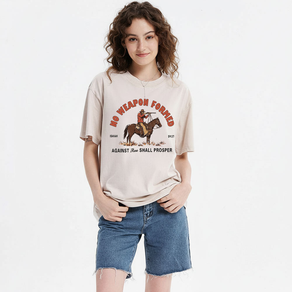 No Weapon Formed Christian Washed T-Shirt