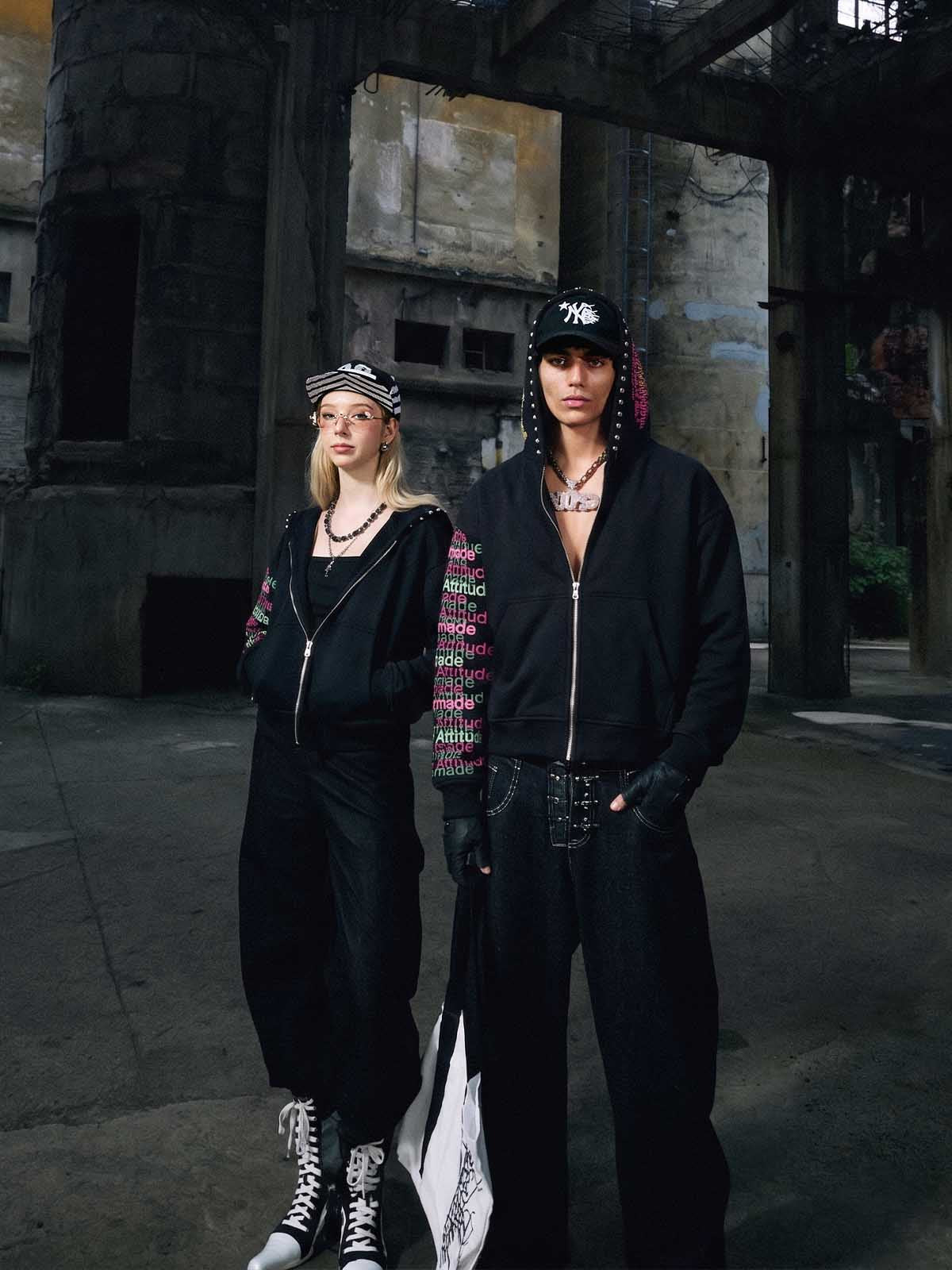 Studded Streetwear Hoodie