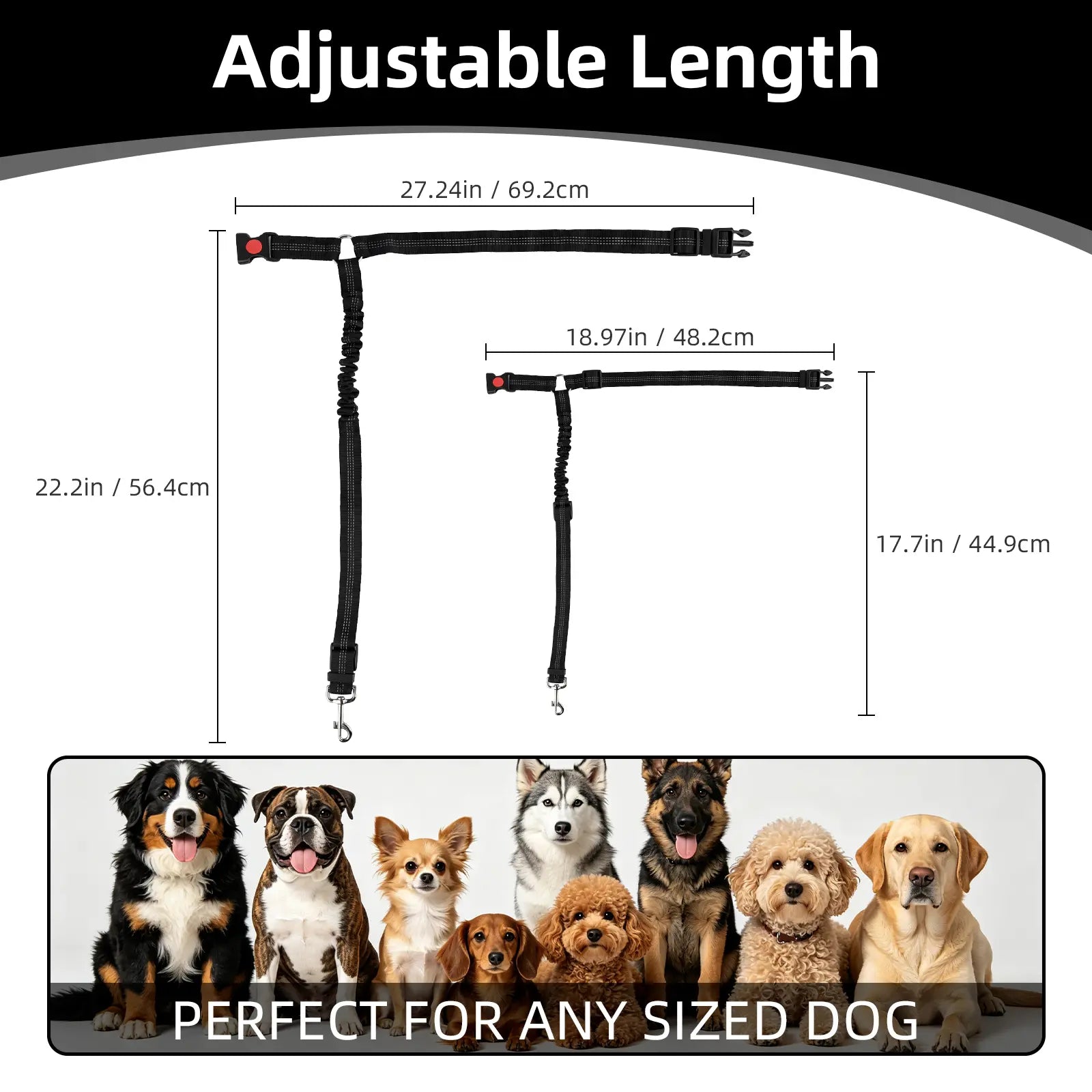 💥😘Elastic Retractable Dog Car Seat Belt🐶