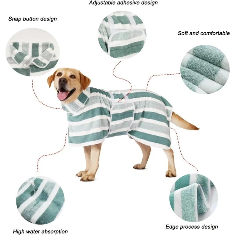 Super Absorbent Dog Bathrobe