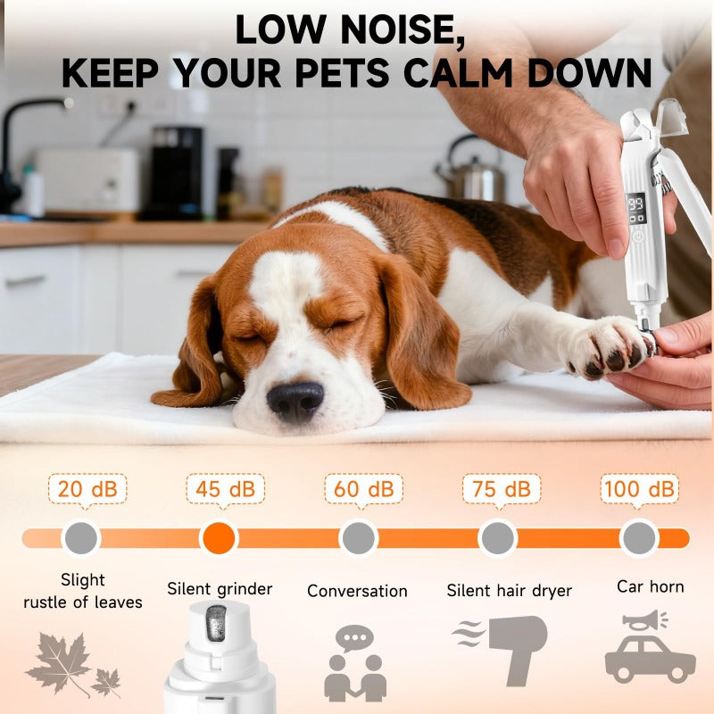 Quiet 2-in-1 Pet Nail Tool
