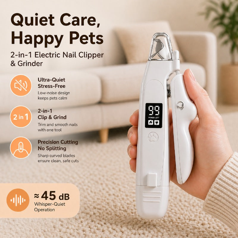 Quiet 2-in-1 Pet Nail Tool