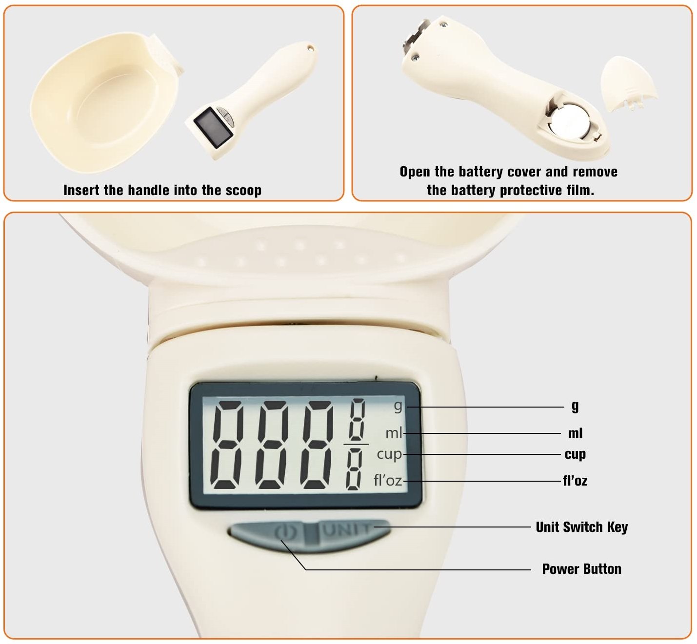 🏆LAST DAY 64% OFF🎁Food Electronic Measuring Scoop Scale