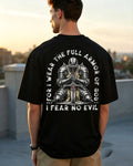 For I Wear The Full Armor Of God I Fear No Evil Printed Men's T-shirt