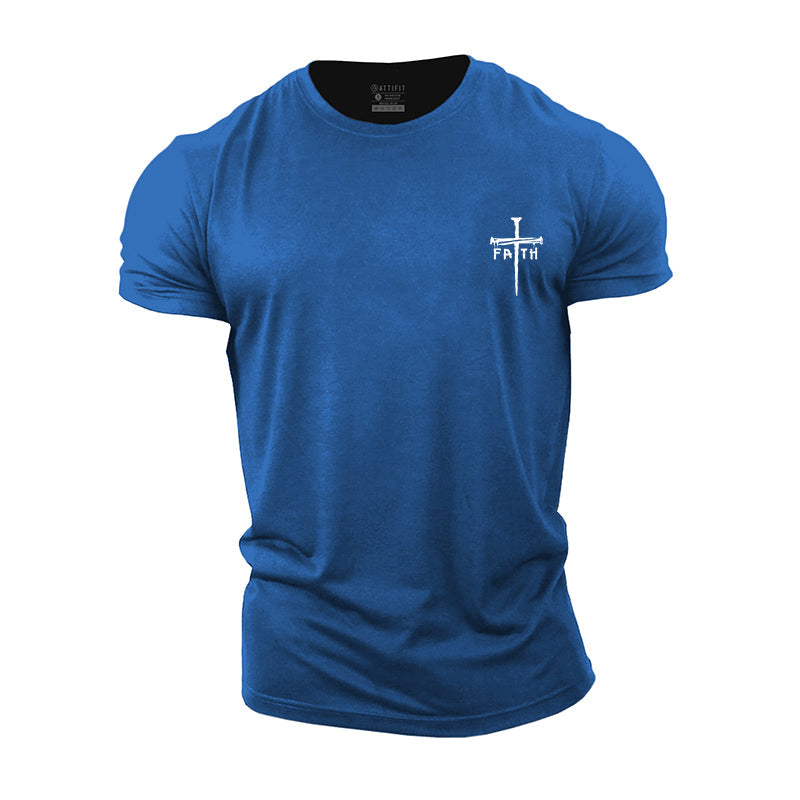Mini Faith Cross Cotton T-Shirt