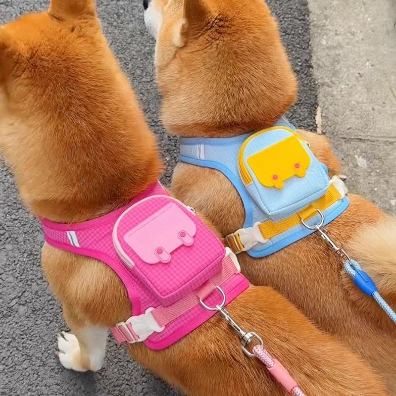 Dog Backpack Harness Set