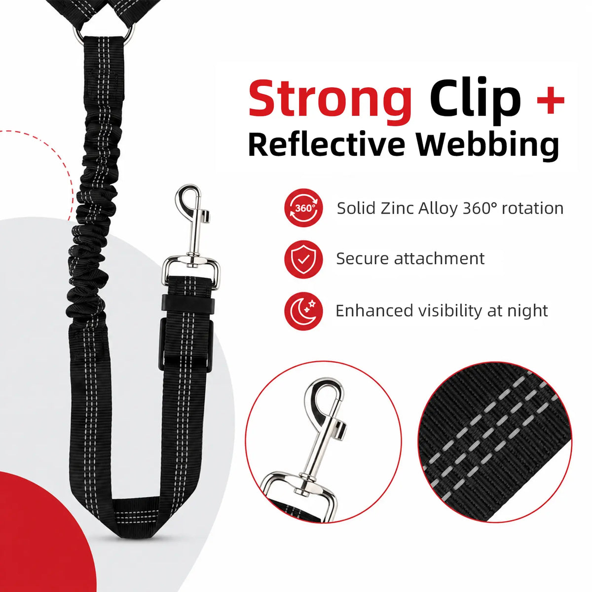 💥😘Elastic Retractable Dog Car Seat Belt🐶