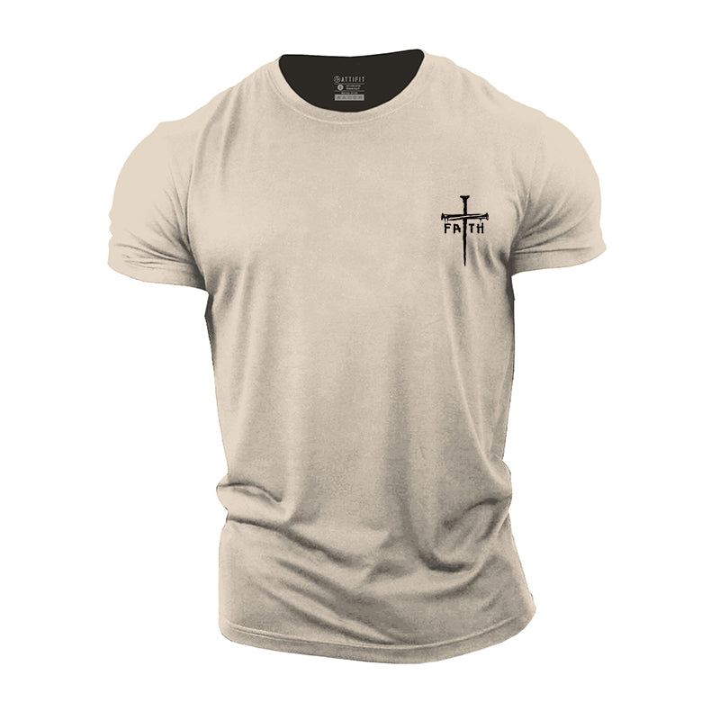 Mini Faith Cross Cotton T-Shirt