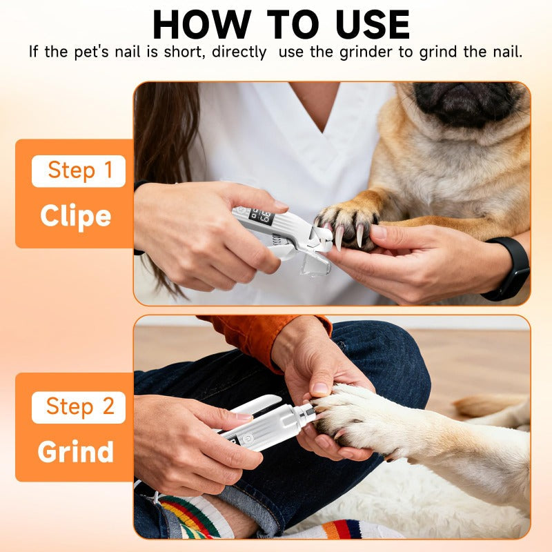 Quiet 2-in-1 Pet Nail Tool