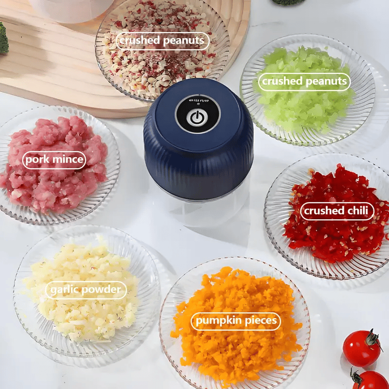 🏆🏆LAST DAY SALE: ￡6.99!!⚡50K+ SOLD! Almost Gone-💥Electric Garlic Chopper, Mini Portable Veggie Cutter