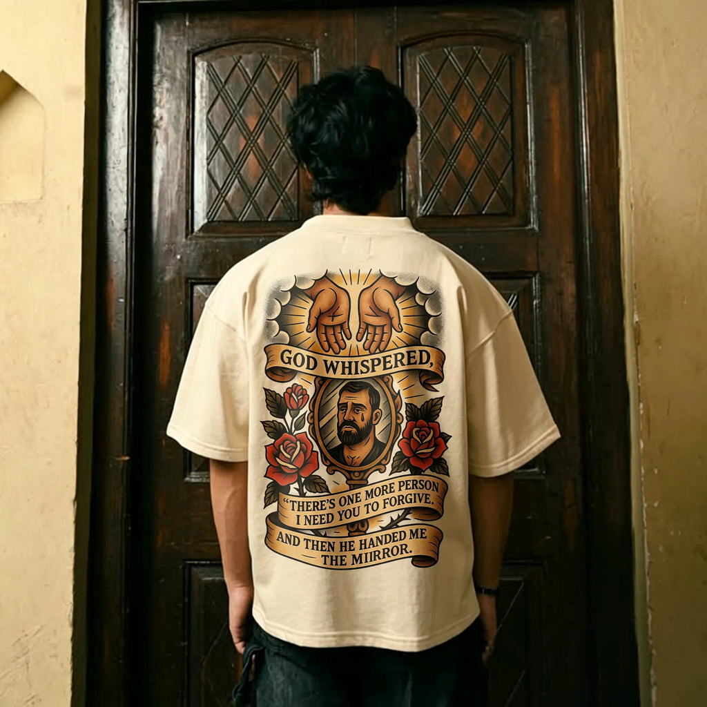 God Whispered There's One More Person I Need You To Forgive Printed Men's T-shirt