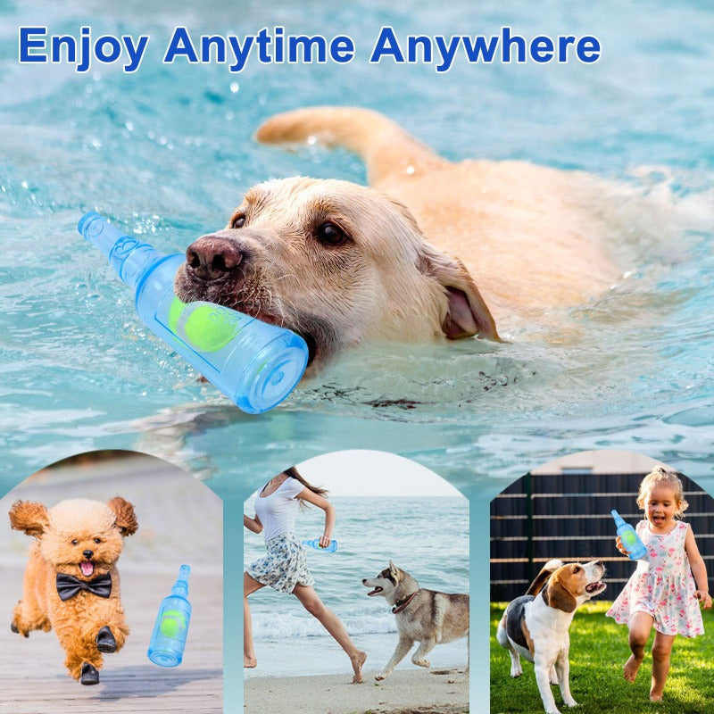 Interactive Squeaky Fetch Bottle
