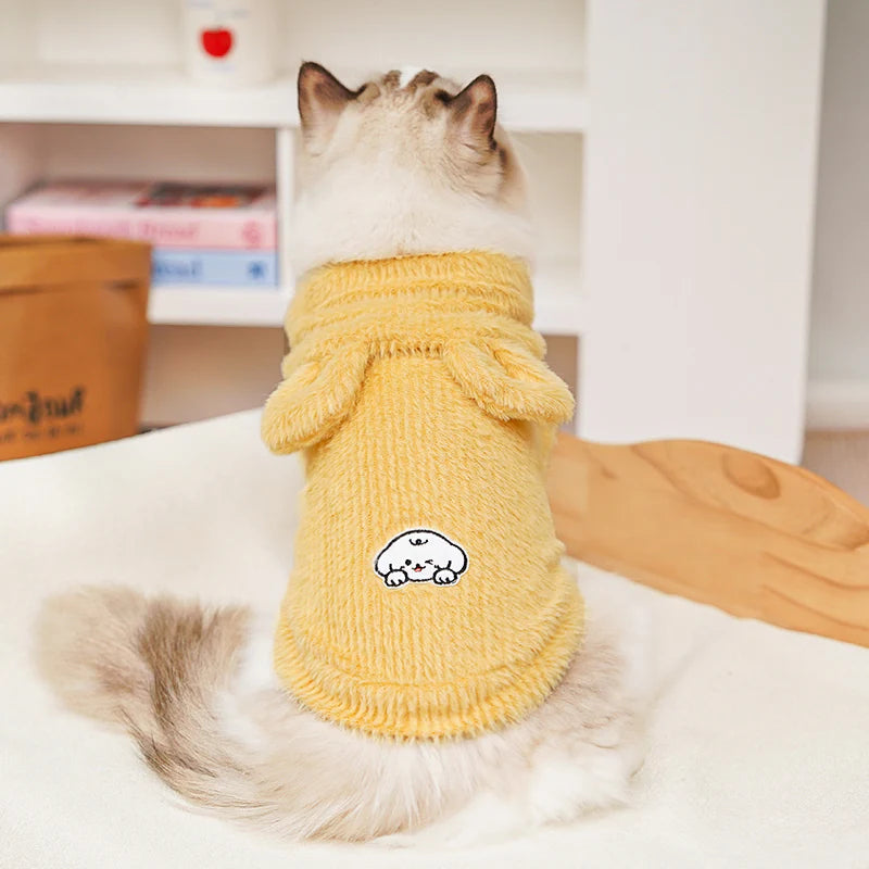 Cartoon Fleece Pet Hoodie