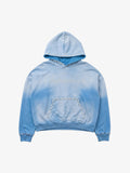 Gradient Washed Distressed Rhinestone And Pearl Hoodie