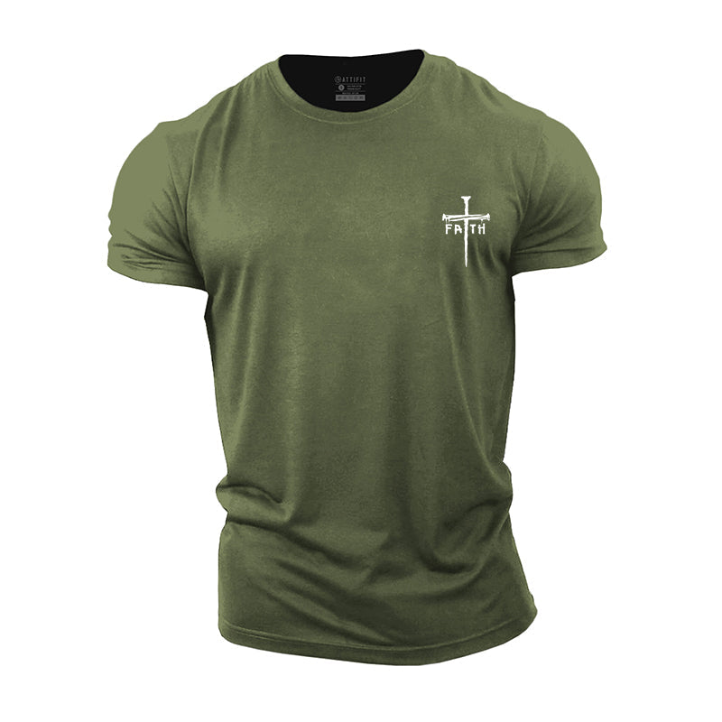 Mini Faith Cross Cotton T-Shirt