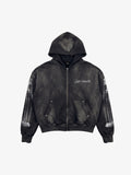Skull Graphic Washed Hoodie