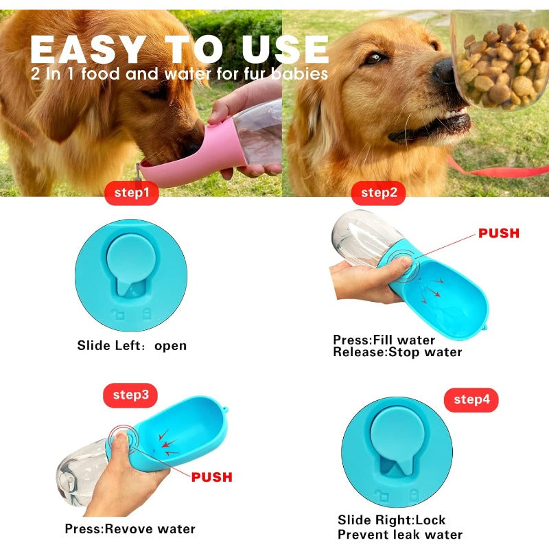 Dual Chamber Pet Travel Flask