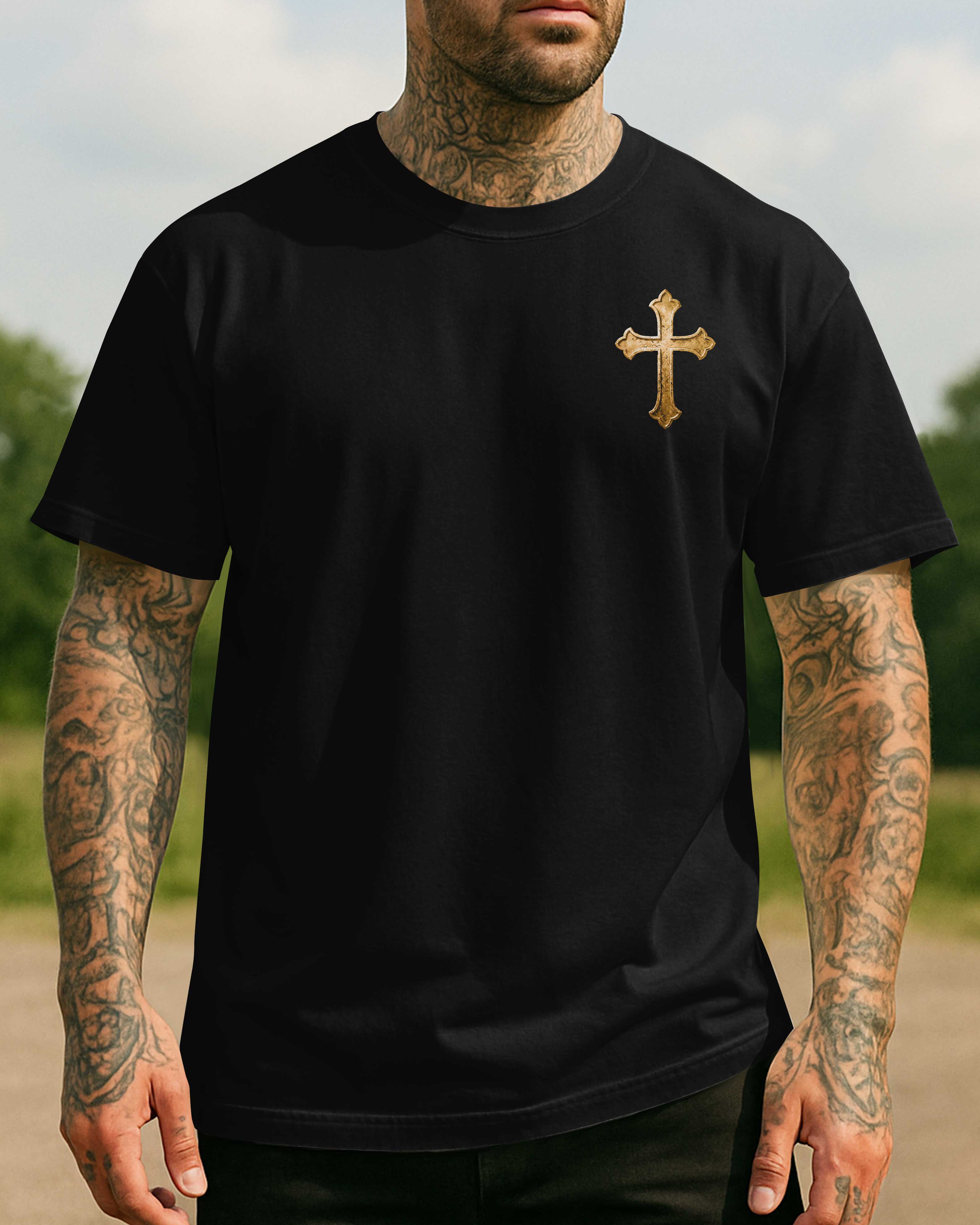 Black front shirt