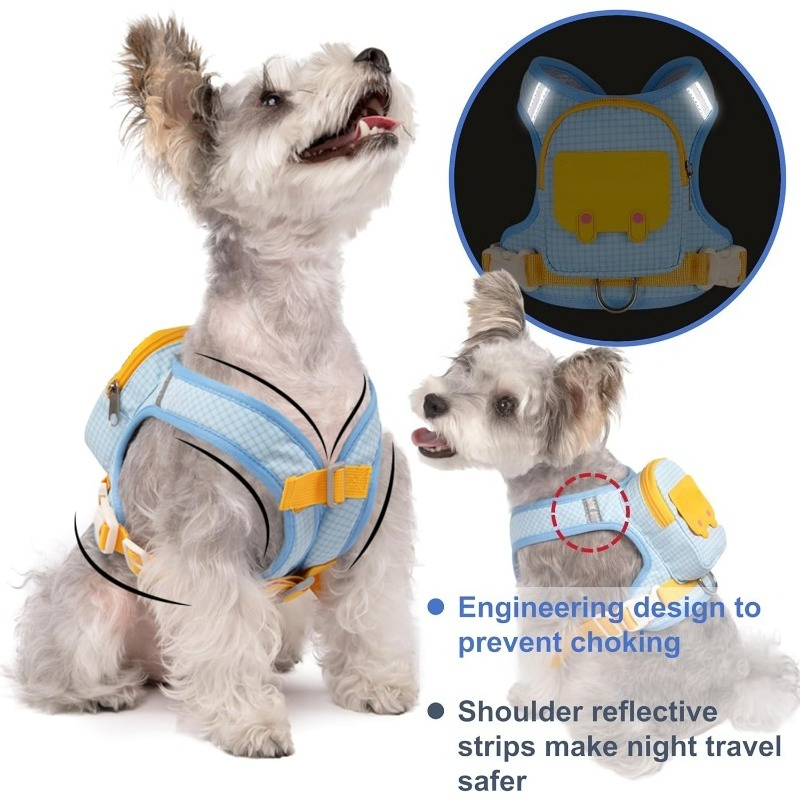 Dog Backpack Harness Set