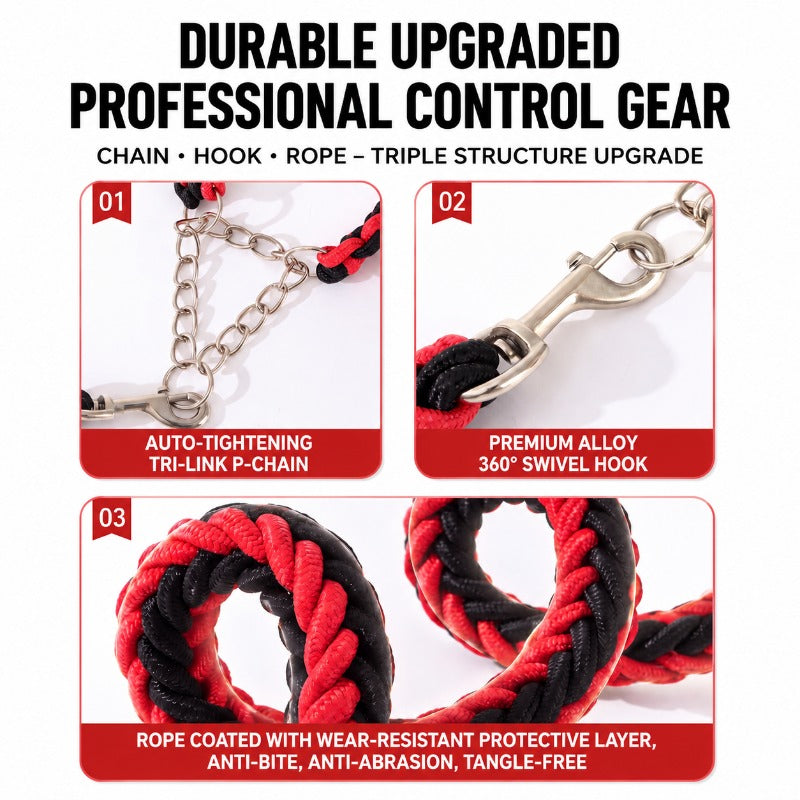 Heavy-Duty 8-Strand Braided Leash