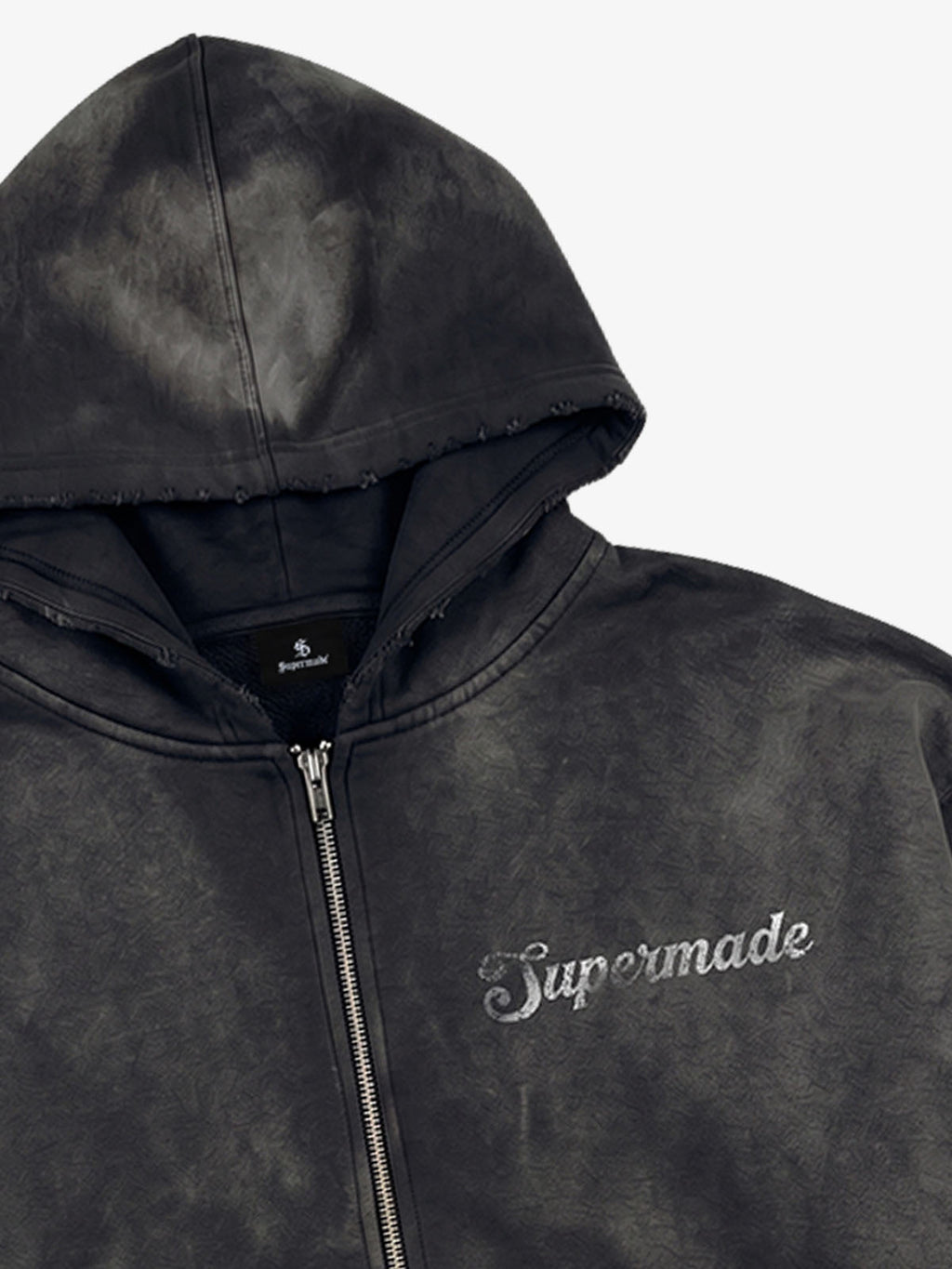 Skull Graphic Washed Hoodie