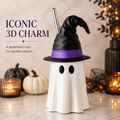 👻Halloween Ghost Witch Hat Tumbler Straw Cup