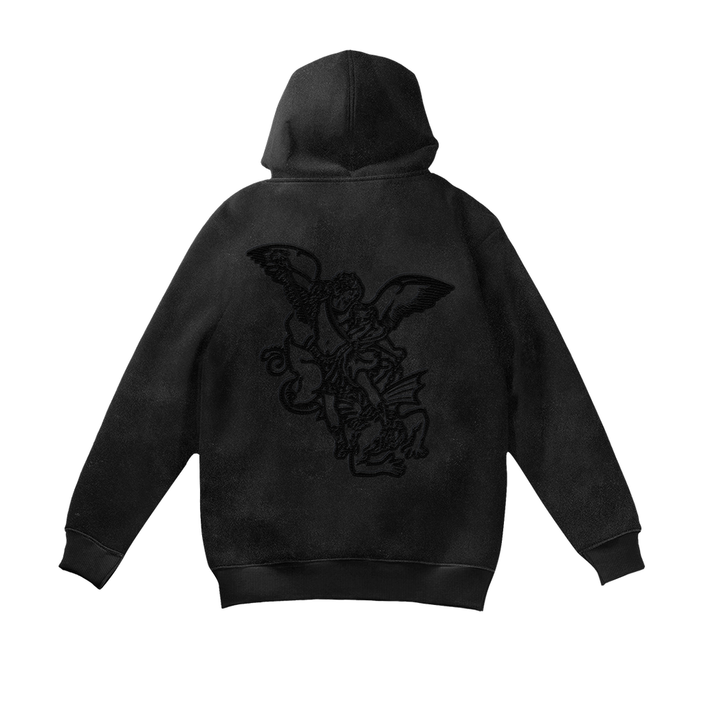 Archangel Michael Embroidery Zip Up Hoodie