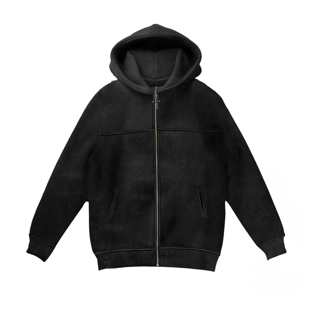 Archangel Michael Embroidery Zip Up Hoodie