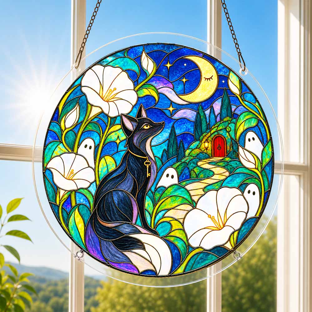 Acrylic Jigsaw Puzzle Suncatcher - Spooky Lilies