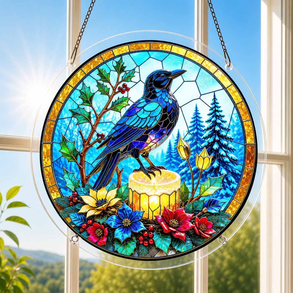 Acrylic Jigsaw Puzzle Suncatcher - Midnight Raven