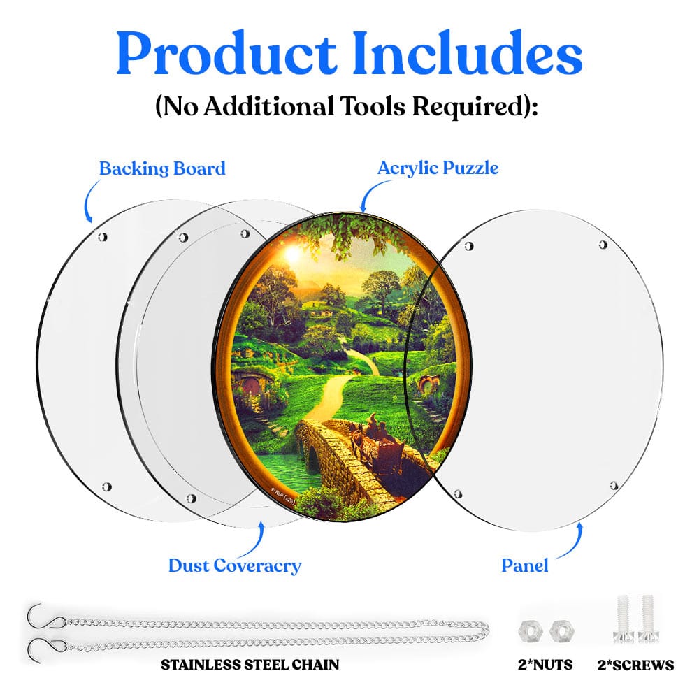 Acrylic Jigsaw Puzzle Suncatcher - The Shire