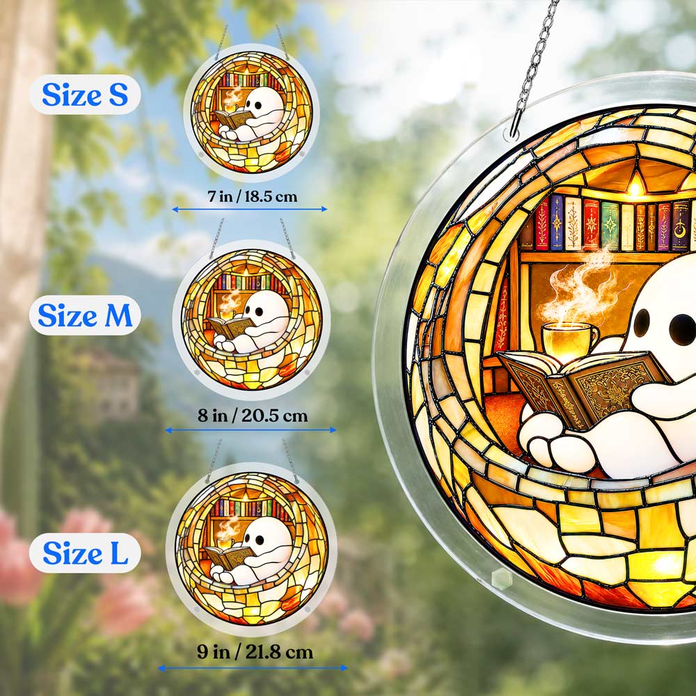 Acrylic Jigsaw Puzzle Suncatcher - Reading Ghost