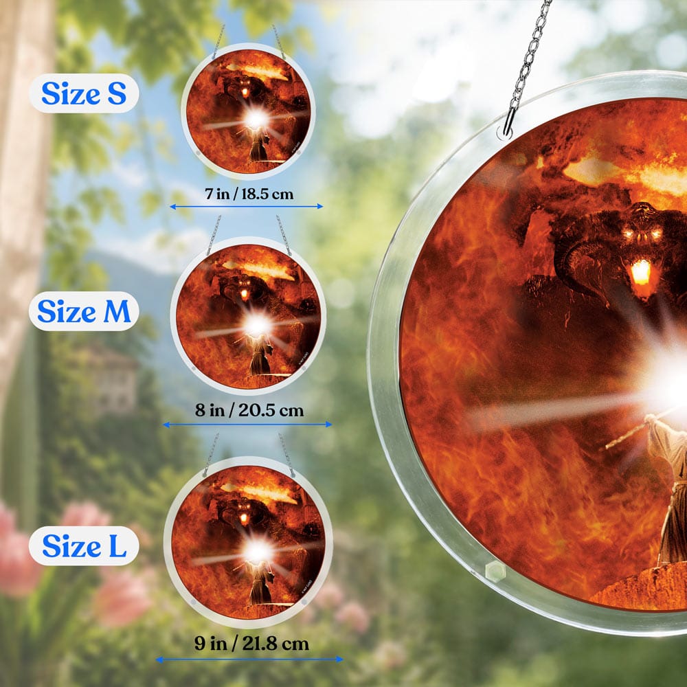 Acrylic Jigsaw Puzzle Suncatcher - Gandalf VS The Balrog