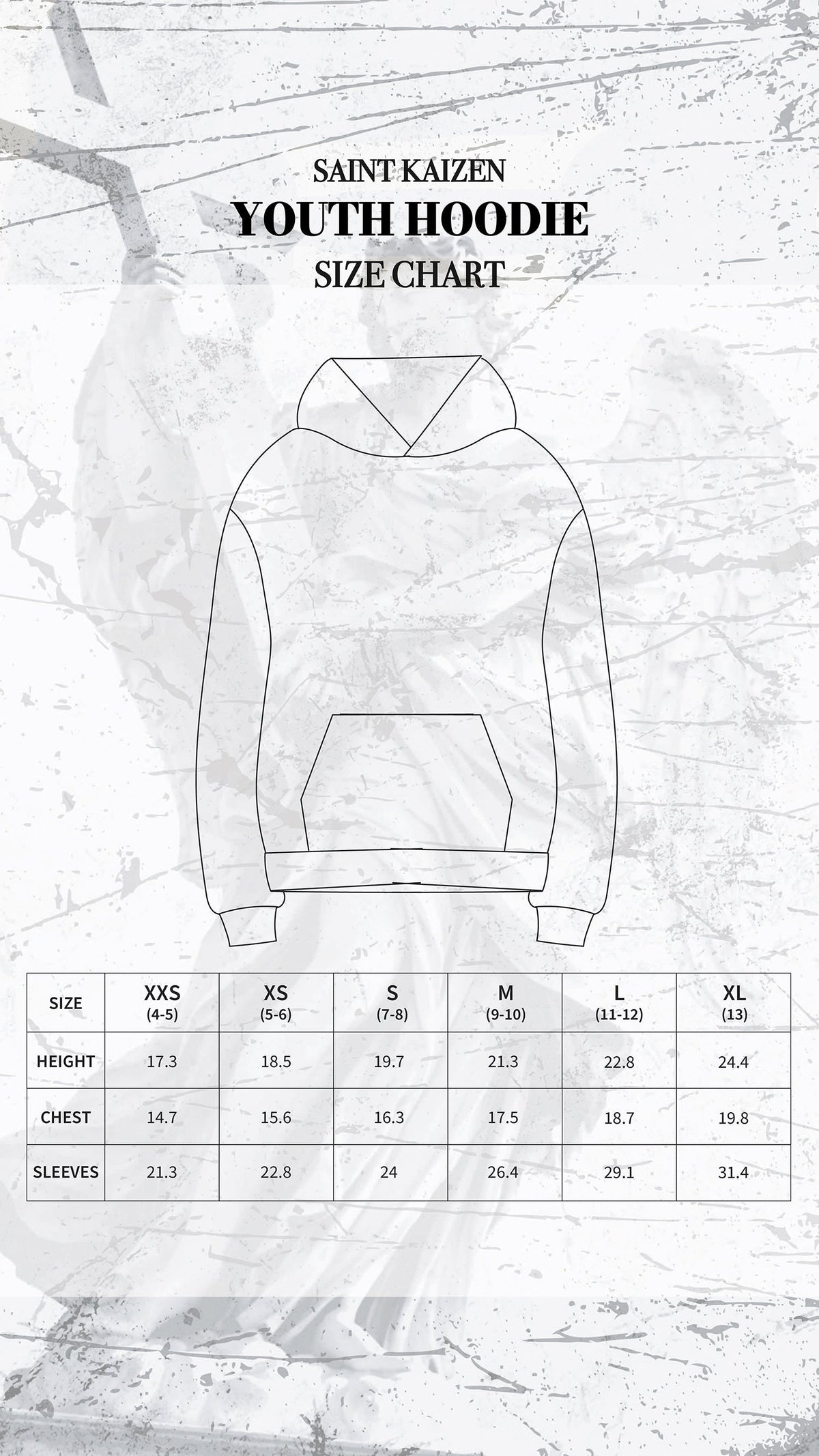 Archangel Michael Youth Hoodie - Acid Wash