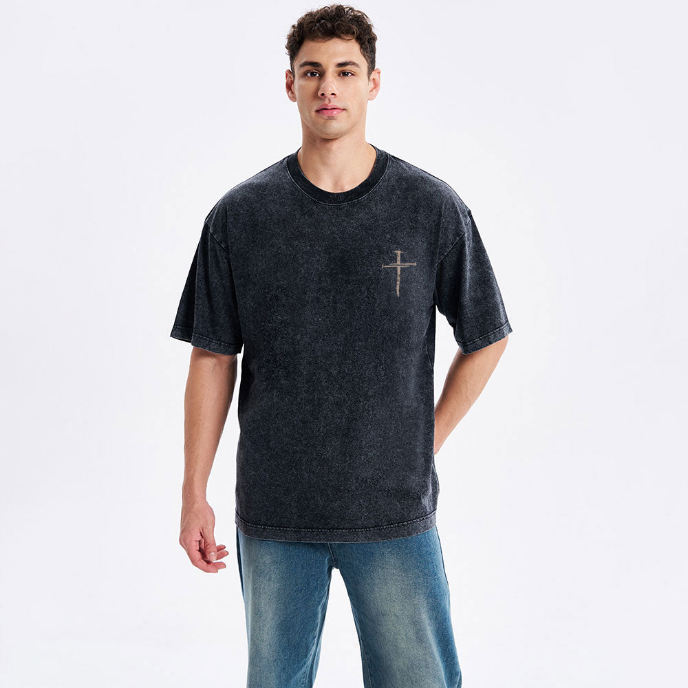 Be Strong & Courageous Christian Washed T-Shirt