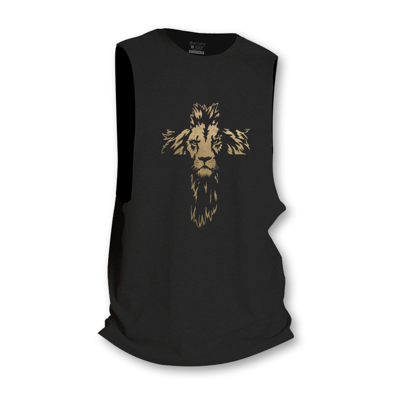 Lion Cross Graphic Tank Top