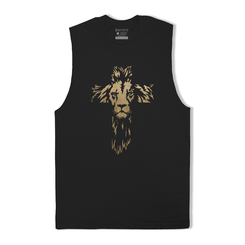 Lion Cross Graphic Tank Top