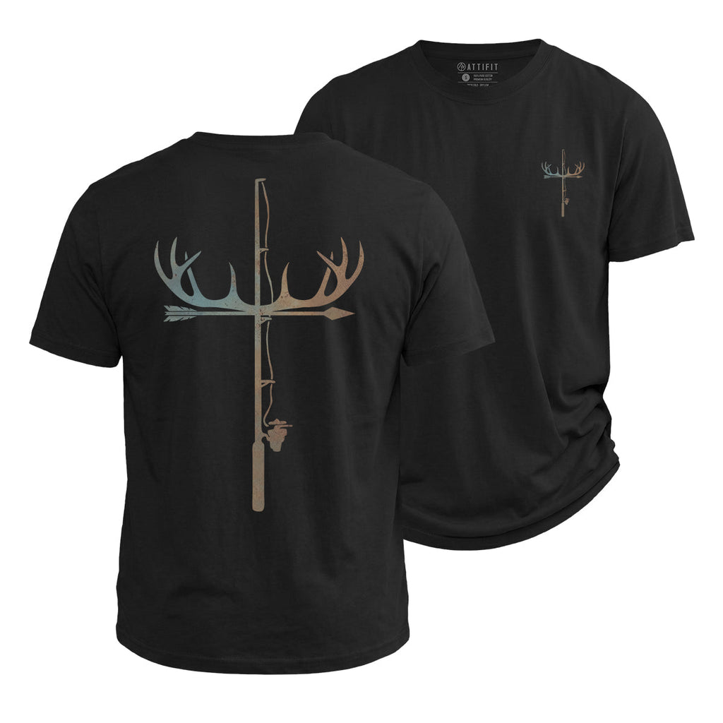 Antler Fishing Rod Cotton T-Shirt